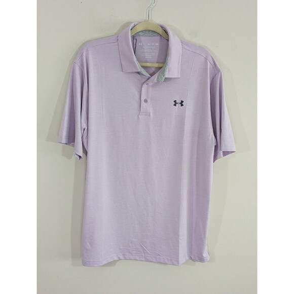 Under Armour MEN'S THE PLAYOFF POLO TECH LAVENDER PURPLE SZ XL GOLF  NEW NWT - Picture 2 of 10